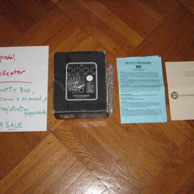 used condition / has many imperfections Electro Harmonix EMPTY CARDBOARD BOX & original Owner's Instructions & warranty / registration paperwork ONLY for B9 Organ Machine pedal (NO: Pedal/Adapter) image 1