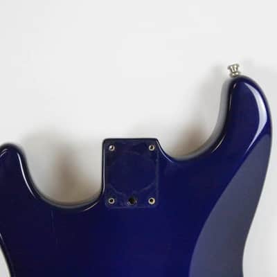1992 Vintage Fender Stratocaster Plus Deluxe Midnight Blue BODY w/Original Bridge 1990s USA Strat image 5