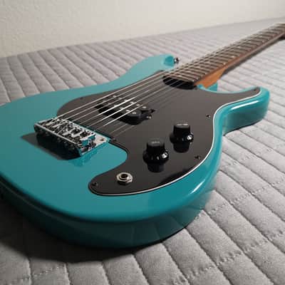 1980's Hondo H-715/BL (Indonesia) - Blue w/Mahogany Neck/SETUP/FRETWORK image 4