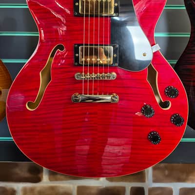 Peavey JF1EX Transparent Red Semi-Hollow Electric Guitar | Reverb