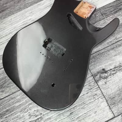 Havok Hard Tail Metallic Black 2pc Mahogany Guitar S type, HS config Custom Guitar Body. 80' style image 1