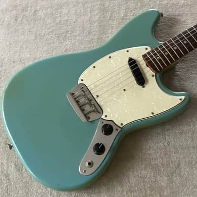 1966 USA Fender Musicmaster II Daphne Blue ES Stamped + OHSC Silver Case Beauty image 4