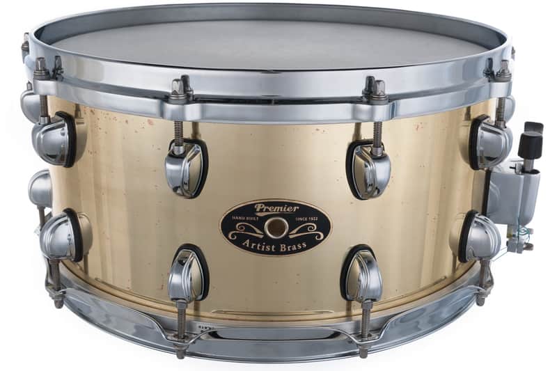 Used Premier Artist Brass 6.5x14 Snare Drum image 1