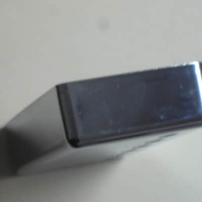 used (light medium relic'd) genuine Gibson PRPC-015 Chrome Bridge Humbucker Cover - BRIDGE pole spacing: 52mm -- 2 and 1/16 inch image 25