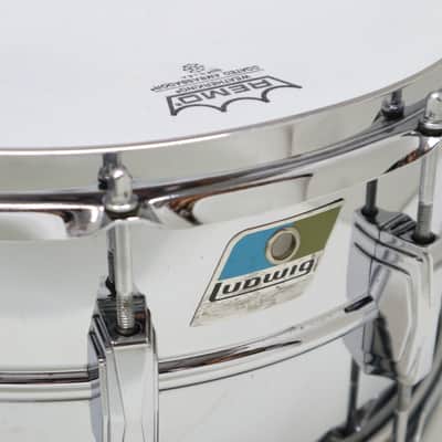 VINTAGE LUDWIG 1970s B/O Badge Supraphonic402 14x6.5 image 6