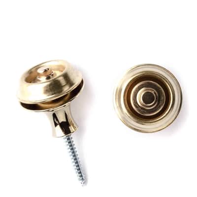 Dunlop SLS1102BR Straplok Original Strap Retainer System, Brass image 2