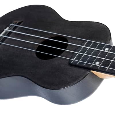 Flight TUS35 Black Travel Soprano Ukulele New - plastic and a laminate linden top - black image 4