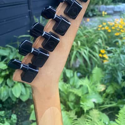 Jackson Professional Dinky Reverse MIJ Schaller Floyd Rose and EMG Pickups 90’s Black Japanese Vintage Super Strat Guitar ESP MII and Jackson Soloist Killer. image 8