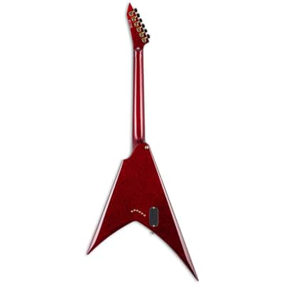 ESP LTD KH-V Kirk Hammett Electric Guitar - Ebony Fretboard, Red Sparkle image 2