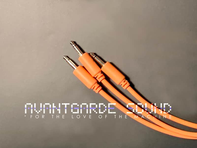 • LONG! 3-pack ORANGE ~27"/69cm • SD69 Eurorack Patch Cables, StevenDonziger Series • Avantgarde Sound image 1
