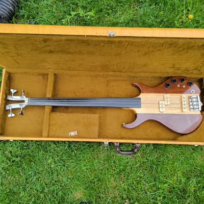 1980 Kramer Model DMZ 6000 Fretless Aluminum Neck Bass Guitar Great Player & Sound With Orig. Case image 9
