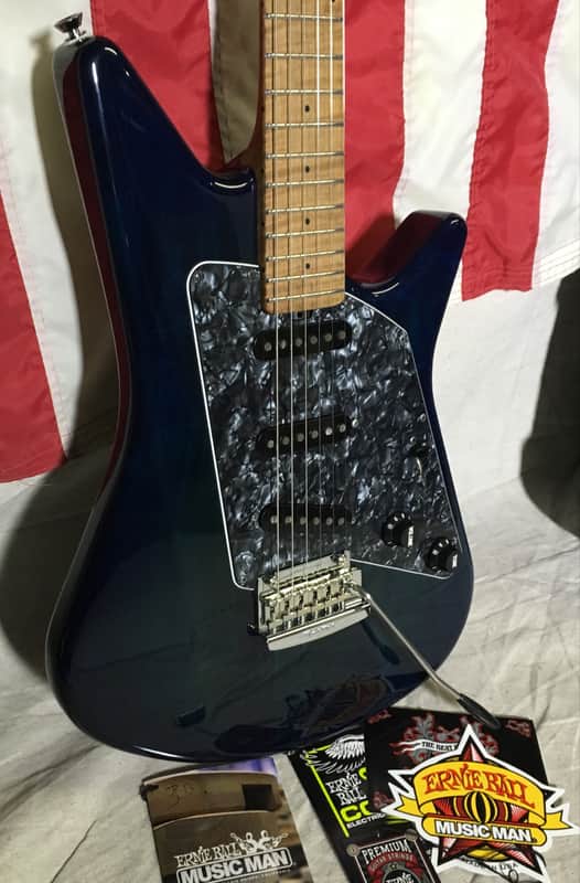 Music Man Albert lee Trans blue roasted Maple Neck Upgrade image 1