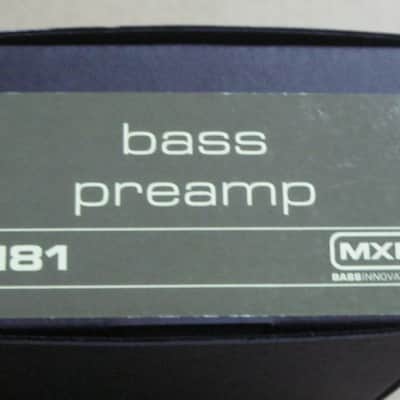 rarely handled, near A+ MXR EMPTY BOX ONLY for M81 Bass Preamp (NO pedal / NO paperwork) from mid 2010s to 2020s - BOX: Black Cardboard / LABEL: Dark Olive Green & Cream / GRAPHIC: Silver image 19