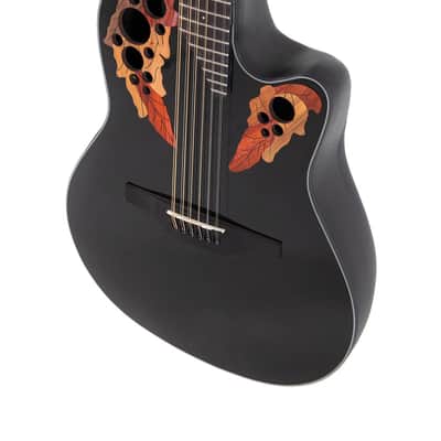 Ovation E – akustická kytara Celebrity Elite Mid Cutaway 12-strunná Černá image 9