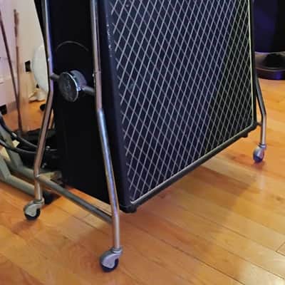 VOX - 1967 Westminster V1182 Solid State Amp Head - 1968 Royal Guardsman Model V4131 Cabinet - Rolling/Tilting Metal Stand - Black - Thomas Organ Company - California - USA - "AS-IS" image 4