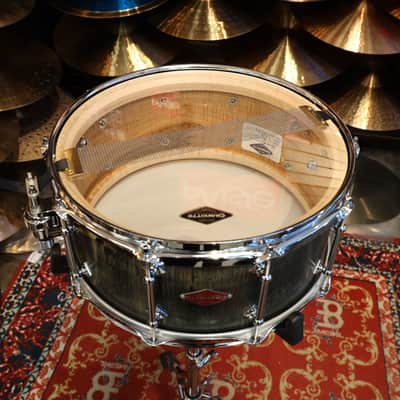 Craviotto Private Reserve 6.5X14" Snare Drum Curly Maple (Ebonized & Green Stained Oil Finish) image 10
