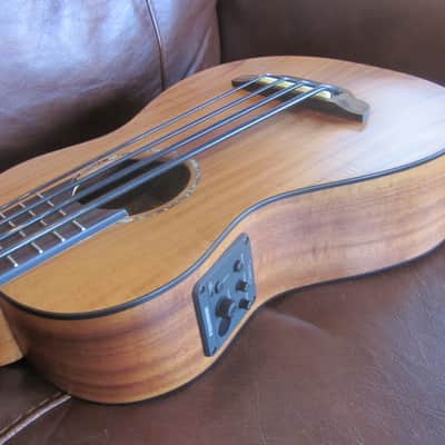 Luna Bari-Bass Koa Ukulele w/ Preamp and Gig Bag UKE BBASS KOA image 1