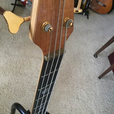 Left handed Alembic Spoiler 1992 Flame bass guitar image 9