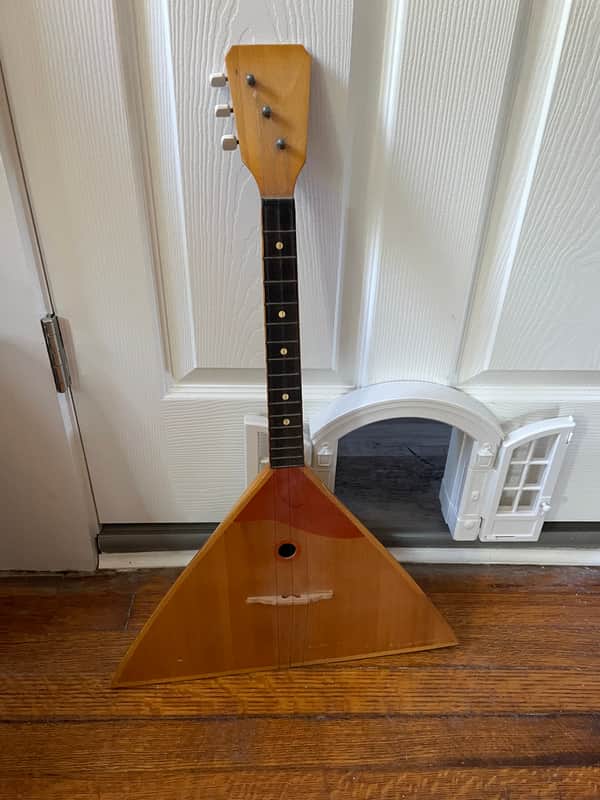 USSR Balalaika 1980s (uke ukulele oud banjo dulcimer domra russia russian made small acoustic guitar like instrument) image 1