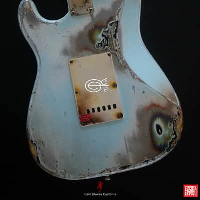 Fender Stratocaster Sonic Blue Heavy Aged Relic by East Gloves Customs image 9