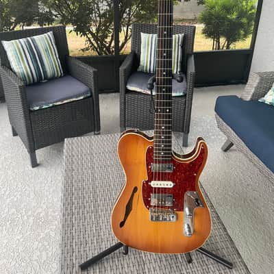Fret-King Country Squire Semitone De Luxe Honeyburst Telecaster thinline type electric guitar image 1