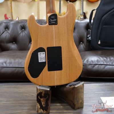 Fender American Acoustasonic Stratocaster Ebony Fingerboard Transparent Sonic Blue image 11