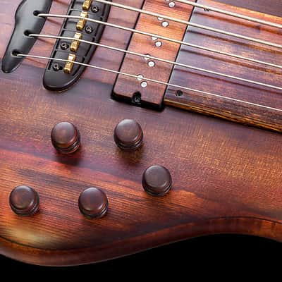 Mayones Patriot MR Fretless 5 Antique Brown image 3