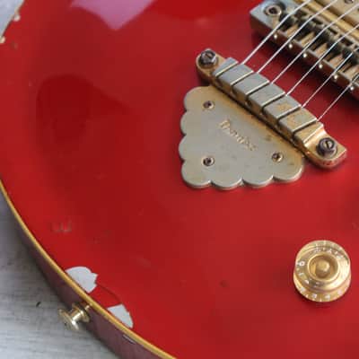 1982 Ibanez Japan AR100 Artist Double Cutaway (Fire Red) image 4