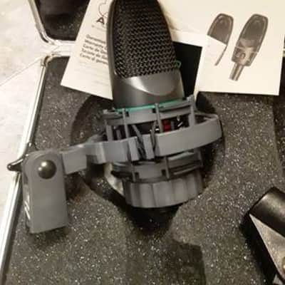 *Rare* Vintage 90's Era AKG Mic with Stand Clip, Shockmount, Case & Cable - (Never Used/100% Mint) image 9