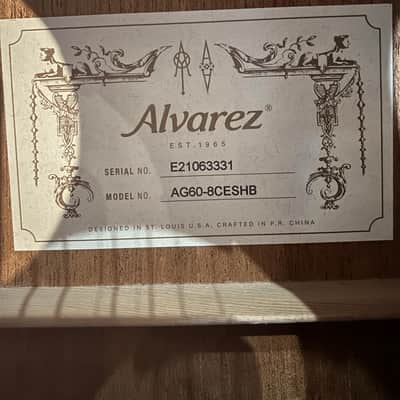 Alvarez AG60CE-8SHB 2021 - 8 String Semi-Gloss Natural / #E21063331 image 10