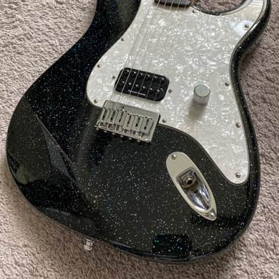 Fender Tom Delonge Stratocaster - Galaxy Black Flake Finish by Marty Bell w/ Fender Deluxe Case image 3