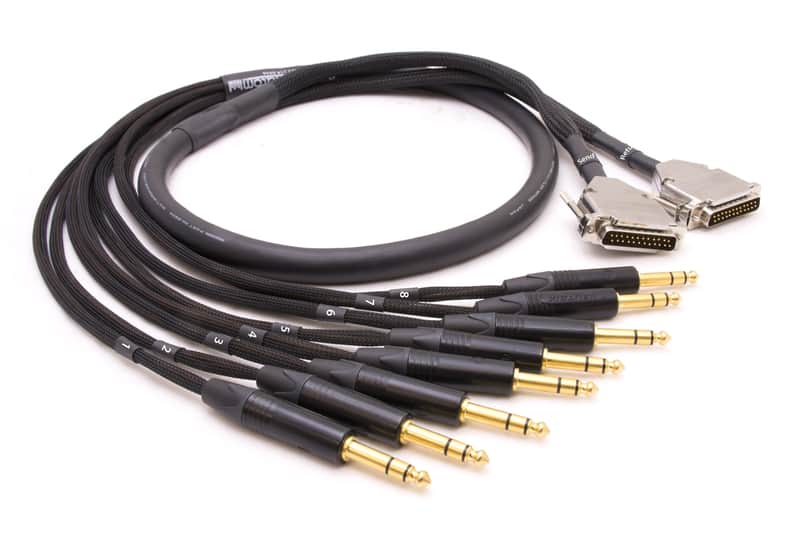 Analog TRS to Dual DB25 Insert Snake Cable | Made from Mogami 2934 & Neutrik Gold Connectors | Premium Finish | Black | 4 Feet image 1