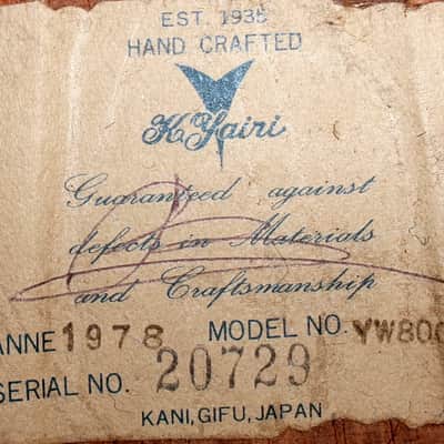1978 Yairi YW-800G Japan Vintage Grammer Guitar Style - Natural+Vintage Hard Case image 24