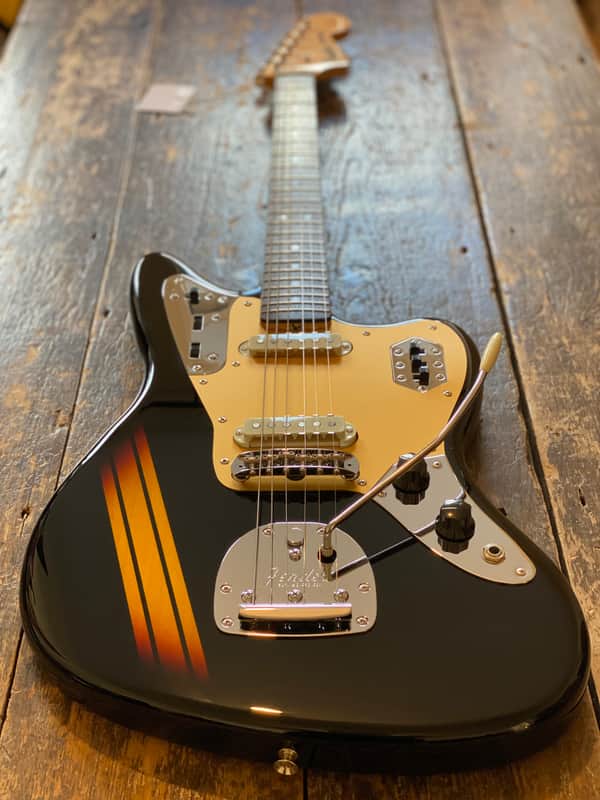Fender Made in Japan Traditional 2025 Collection '60s Jaguar Competition Black Gold w/ Docs image 1