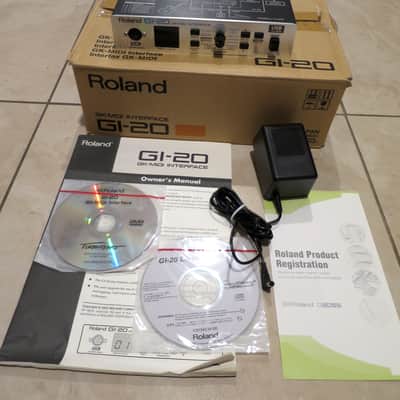 Roland GI-20 GK MIDI Interface USB guitar bass AC adapter Box Manual CD-ROM image 2