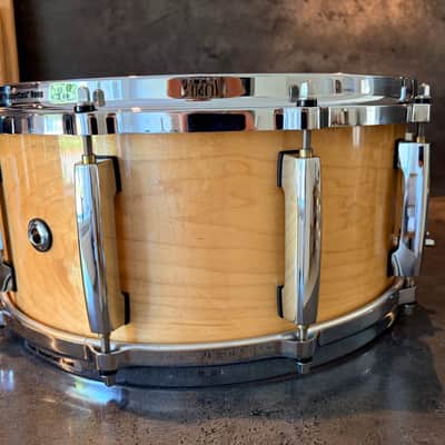 Pearl Masters MCM-1465S/C102 One ply maple snare 2015 - Natural maple image 9