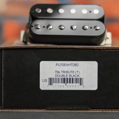 Gibson 70's Tribute Treble Bridge Humbucker Pickup - Double Black 2-Conductor / Potted / Alnico 5 image 2