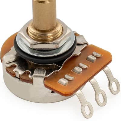 Pot Brass Solid Short Shaft 1/4 Inch Audio Taper Potentiometer for Electric Guitar Bass image 1