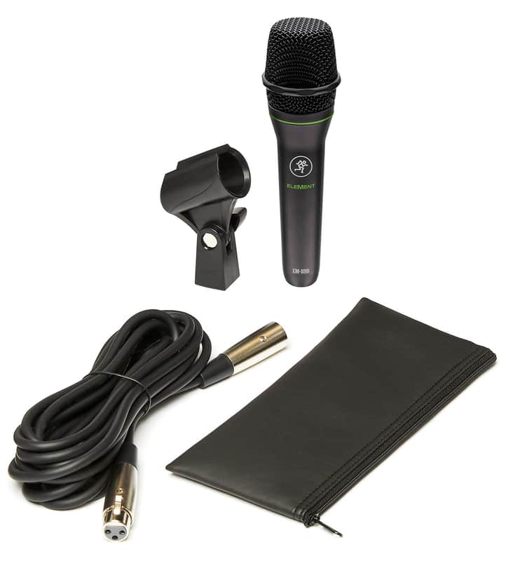 Mackie EM-89D Vocal Live Sound or Studio Recording Dynamic Microphone+Cable+Clip image 1