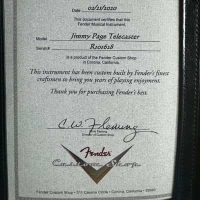 2020 Fender Custom Shop Jimmy Page Telecaster - White Blonde image 5