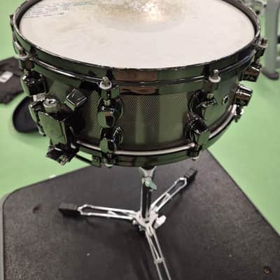 Spaun Spaun Custom 3 piece Acoustic Drumkit Mid 2010's - Matte Black with Gold Band image 19