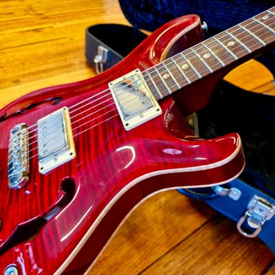 PRS McCarty Hollowbody - Translucent Red Flame Top image 5