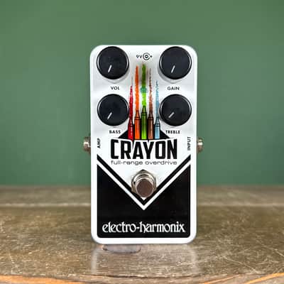Electro-Harmonix Crayon 69 Full-Range Overdrive 2015 - Present - White with Vertical Crayons image 2