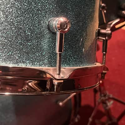 Ellis Drum Co. Blue Sparkle Custom 2013 - Turquoise Sparkle image 9