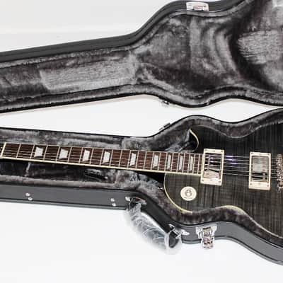 Epiphone Les Paul 1960 Tribute Plus Electric Guitar Trans Black w/ Case image 2