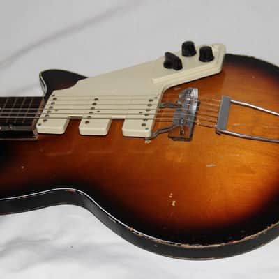 Egmond Solid 7 1963 Sunburst Very cool BEATLES! Made in Holland image 24