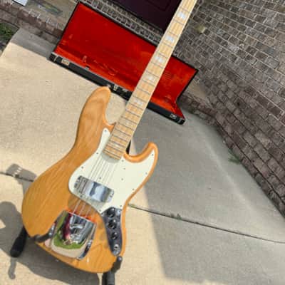 Vintage Fender 70’s Jazz Bass Natural Finish Maple & Pearl Blocks w/ OHSC Trades Welcome! 1973 / 1978 image 2