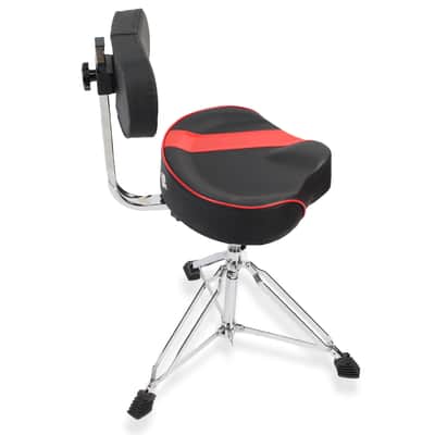 GRIFFIN Drum Throne with Backrest Support (Swivel ProROCK Series) – Saddle Seat Biker-Style Padded Percussion Chair, Height Adjustable for Drummers & Musicians image 10