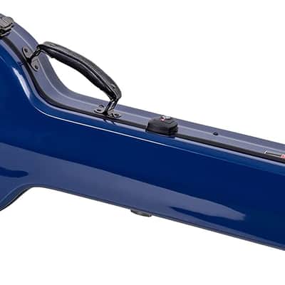 Crossrock Deluxe Fiberglass Flight Hard Case for 11 inches 5 Strings Open Back Banjo, Navy Blue image 4