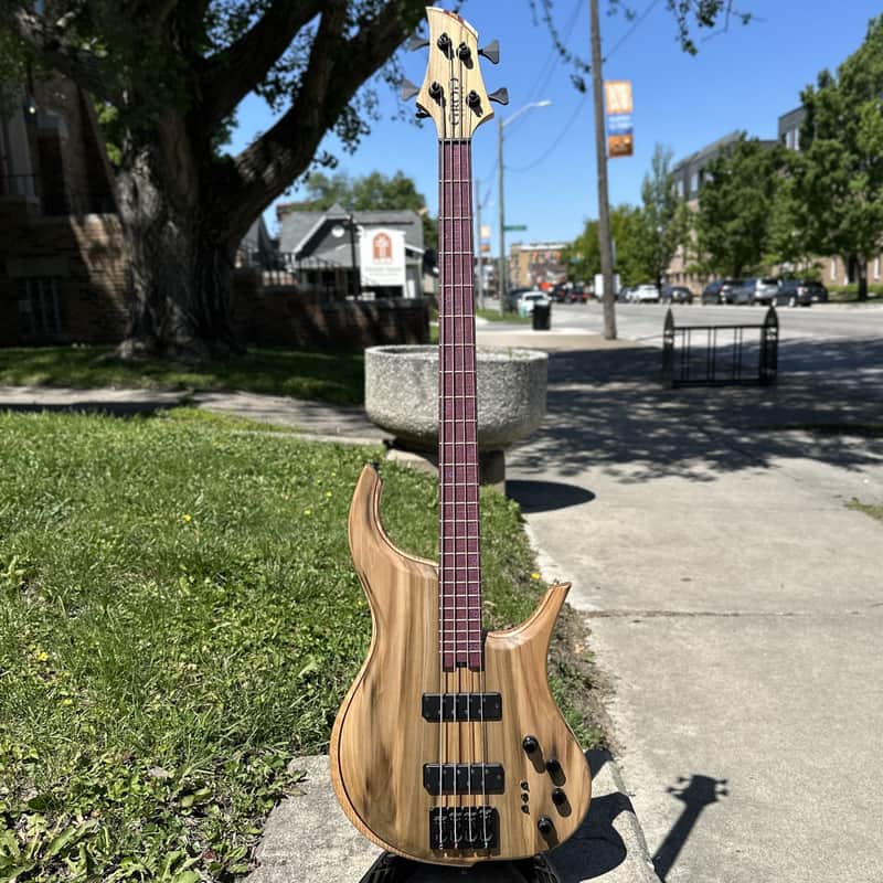 Grog Guitars Rainbow Poplar Mammoth 4 Bass w/ Gator Icon Hybrid Case image 1